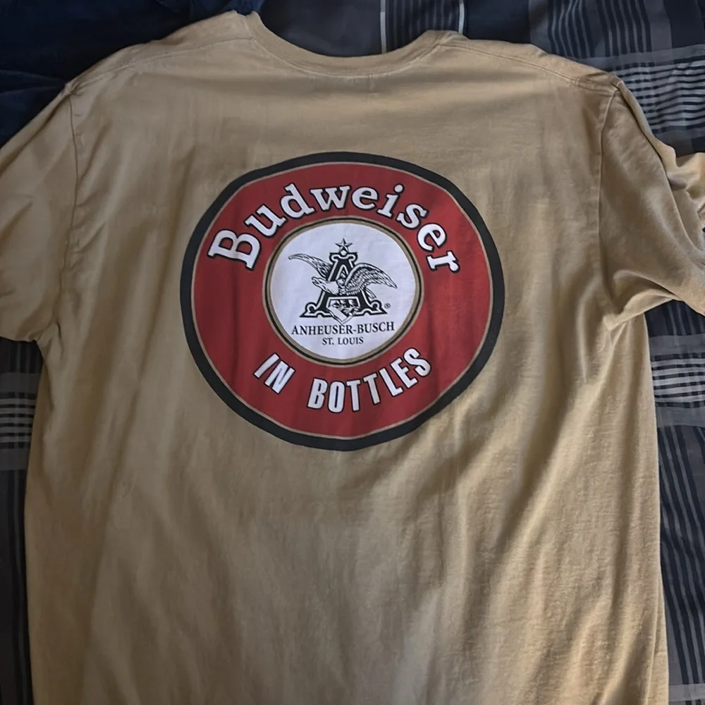 Budweiser Beige Short Sleeve Tee - Picture 2 of 2